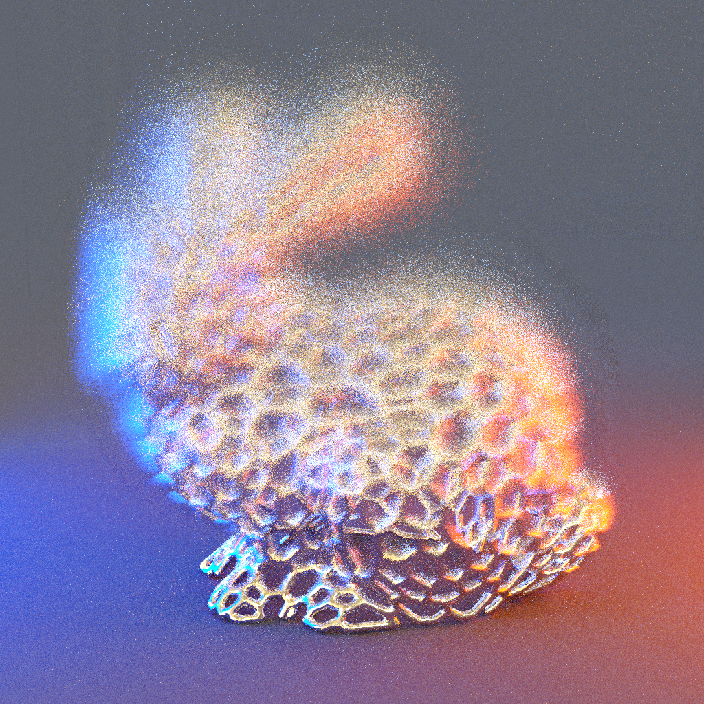 Gaussian-process bunny rendered with adaptive ray marching.
